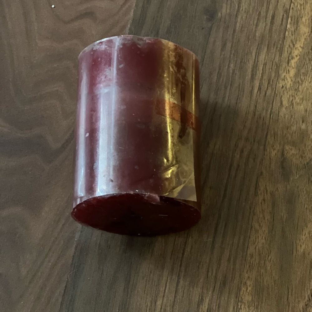 Elegant Red Pillar Candle